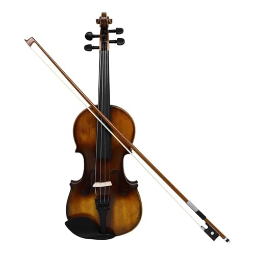 Violine für Erwachsene, 4/4, Massivholz, Set mit Stimmgerät, Griffbrett-Aufkleber, Zubehör (1) von MFGSDFR
