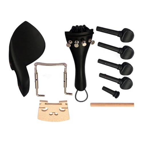 Zubehör Für Geige 10 Stück Violinenteile Ebenholz 4/4 Zubehör Brücke Wangenstütze Schwanzstift Stimmgerät Etc Zubehör Für Geige 10 Stück Violinenteile Ebenholz 4/4 Zubehör Brücke Wangenstütze Schwanzstift Stimmgerät Etc von MFGSDFR