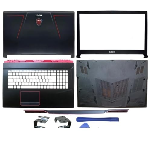 Laptop-Rahmenhülle, kompatibel mit GE73 GE73VR 7RF MS-17C1 MS-17C3 MS-17C5, einschließlich LCD-Rückabdeckung, vordere Blende, Scharniere, Abdeckung der Handballenauflage und alternative Ersatzteile Ko Laptop-Rahmenhülle, kompatibel mit GE73 GE73VR 7RF MS-17C1 MS-17C3 MS-17C5, einschließlich LCD-Rückabdeckung, vordere Blende, Scharniere, Abdeckung der Handballenauflage und alternative Ersatzteile Ko von MFHgLKT