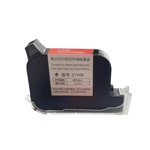 MFHgLKT 2790K 12,7 mm tragbarer Thermo-Tintenstrahldrucker, schnell trocknende Eco-Solvent-Tintenpatrone, kompatibel mit unverschlüsselten Handdruckern(1 Blue Ink) von MFHgLKT