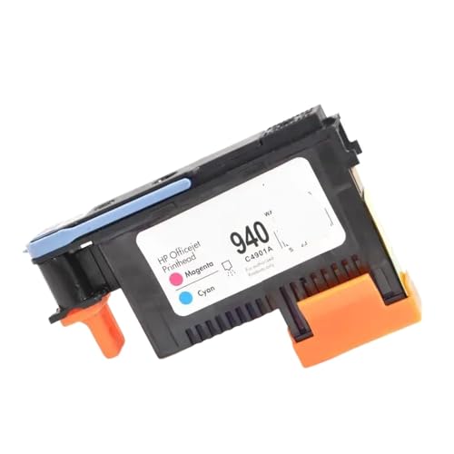 MFHgLKT Druckkopf Kompatibel mit Tintenstrahldrucker Schwarz Gelb Blau Rot Kompatibel mit Officejet Pro 8000 8500 8500A C4900A C4901A(1PC - C and M) von MFHgLKT