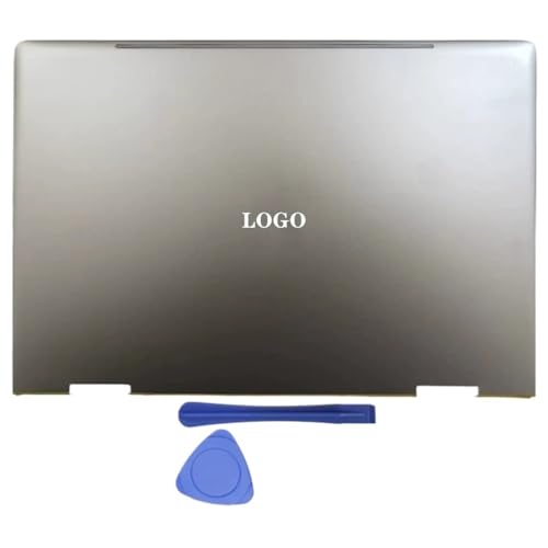 MFHgLKT Ersatz-LCD-Rückabdeckung, Scharniere der Frontblende, Schrauben, kompatibel mit X360 15-BP 15-BQ 15M-BP TPN-W127, silberfarbene Laptop-Teile(A Cover) von MFHgLKT