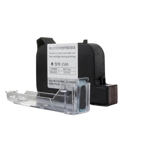 MFHgLKT Handheld-Tintenstrahldrucker mit schnell trocknender Tintenpatrone 2588 JS12 2580 JS10 schnell trocknende Lösungsmitteltinte in farbenfrohen Schwarz- und Blau-kompatiblen Optionen(Black) von MFHgLKT