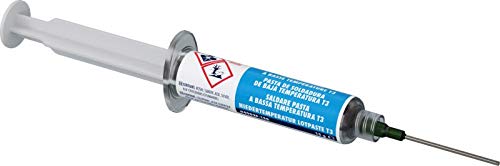 MG Chemicals 4902P Sn42Bi57Ag1 Niedertemperatur-Lötpaste T3, BLEIFREI, KEINE REINIGUNG, 15-Gramm-Pneumatikspender (komplett mit Kolben und Dosierspitze) von MG Chemicals