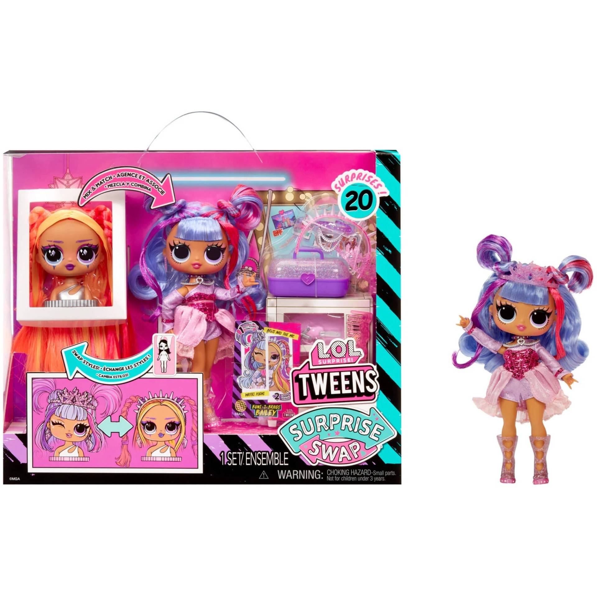 L.O.L. Surprise Tweens Surprise Swap Buns-2-Braids - Bailey, Puppe L.O.L. Surprise Tweens Surprise Swap Buns-2-Braids - Bailey, Puppe von MGA Entertainment