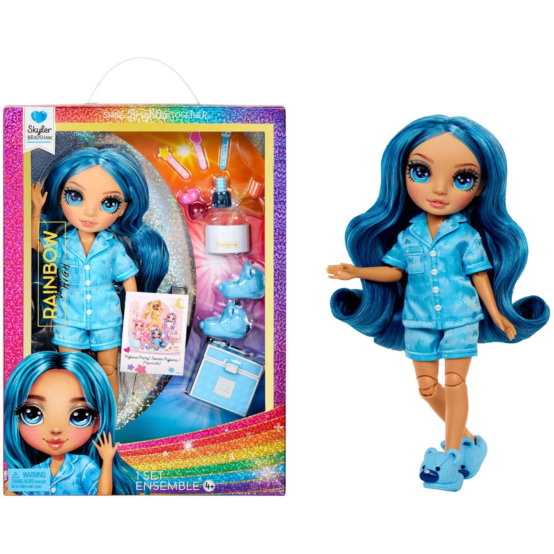 Rainbow High Junior High PJ Party - Skyler (Blue), Puppe von MGA Entertainment