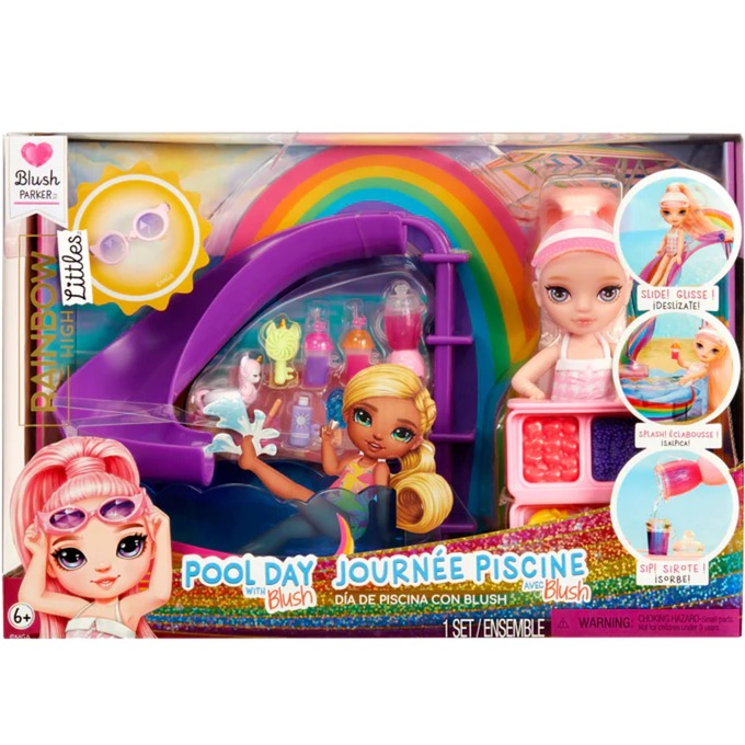 Rainbow High Little - Pool Day with Blush Spielset, Spielfigur von MGA Entertainment
