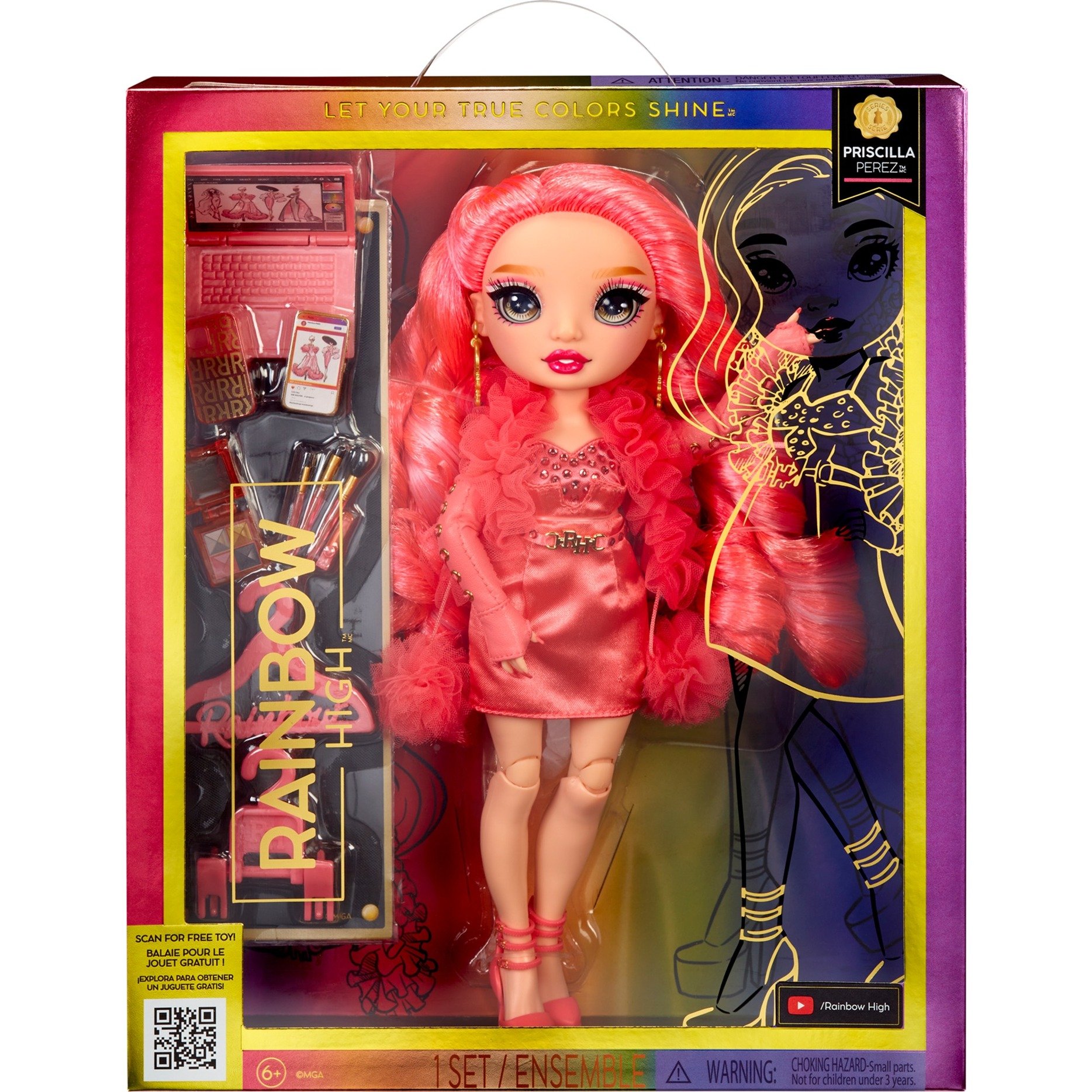 Rainbow High S23 Pink Fashion Doll - Priscilla Perez, Puppe von MGA Entertainment