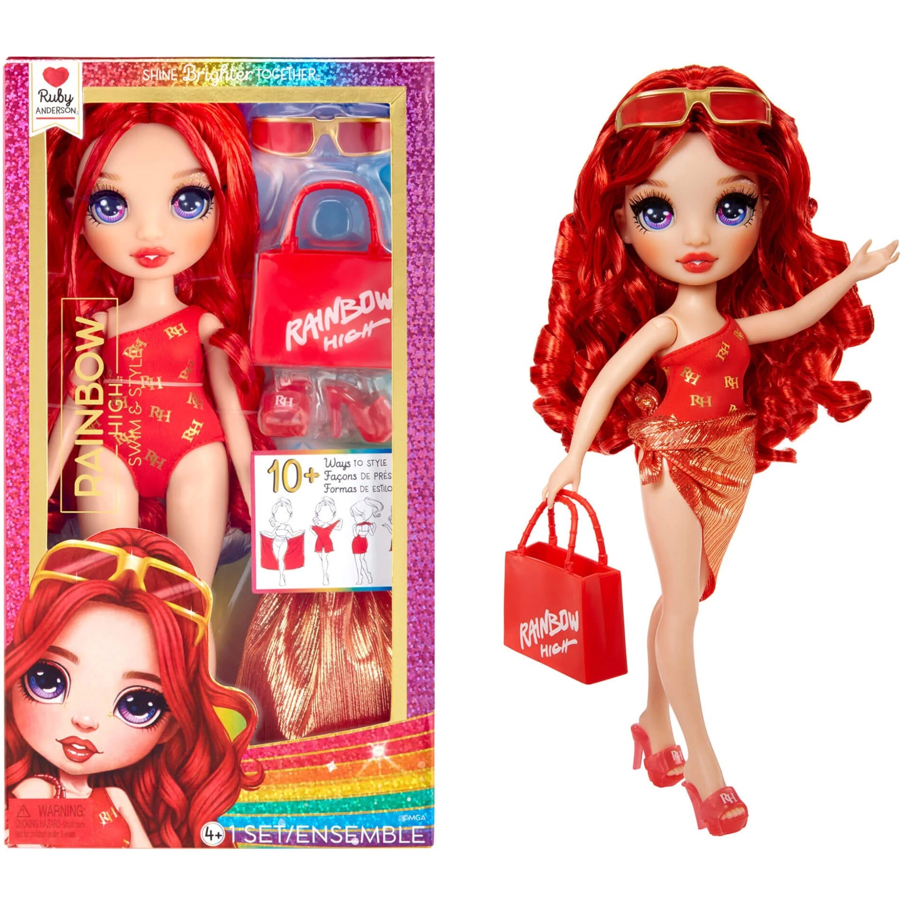 Rainbow High Swim & Style - Ruby (Red), Puppe von MGA Entertainment