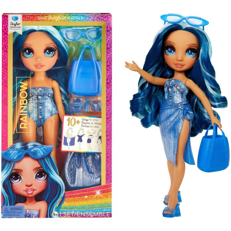 Rainbow High Swim & Style - Skyler (Blue), Puppe von MGA Entertainment