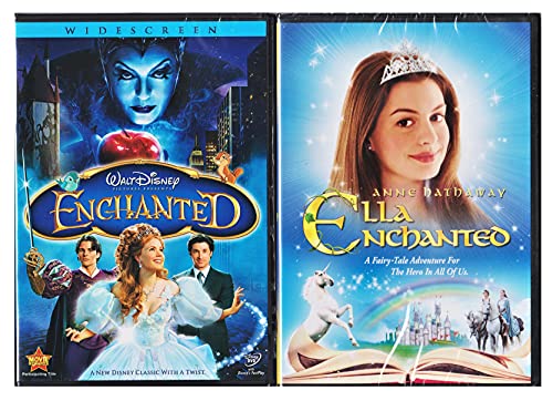 Disney's Enchanted & Ella Enchanted DVD Set Classic Family Fantasy Movie Bundle Double Feature von Costand