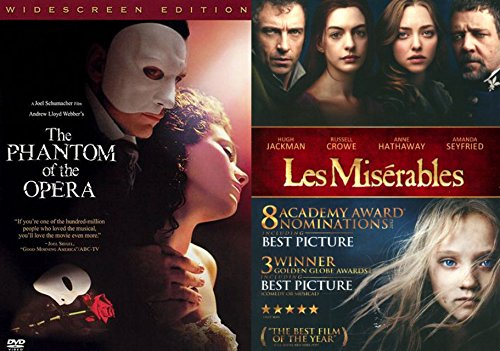 France Musical Les Miserables + Paris The Phantom of the Opera DVD Set Movie Double Feature Bundle von MGM (Video & DVD)