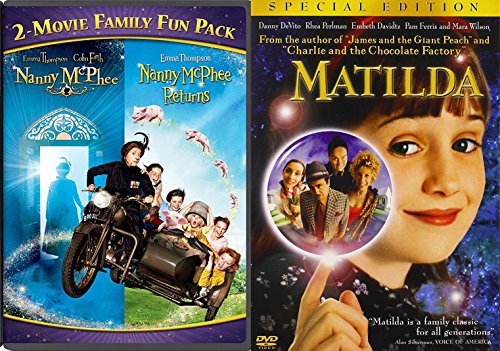 Matilda + Nanny McPhee & Nanny McPhee Returns DVD Set Classic Family Fantasy Movie Bundle Double Feature von MGM (Video & DVD)