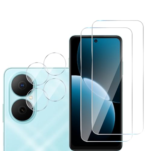 MGUEIAO [2+2 Stück kompatibel mit Huawei Nova Y73 für Displayschutzfolie & Kamera Schutzfolie Linse,HD Displayschutzfolie[9H Härte] von MGUEIAO