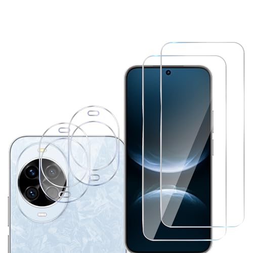 MGUEIAO [2+2 Stück kompatibel mit Huawei nova 14 für Displayschutzfolie & Kamera Schutzfolie Linse,HD Displayschutzfolie[9H Härte] von MGUEIAO