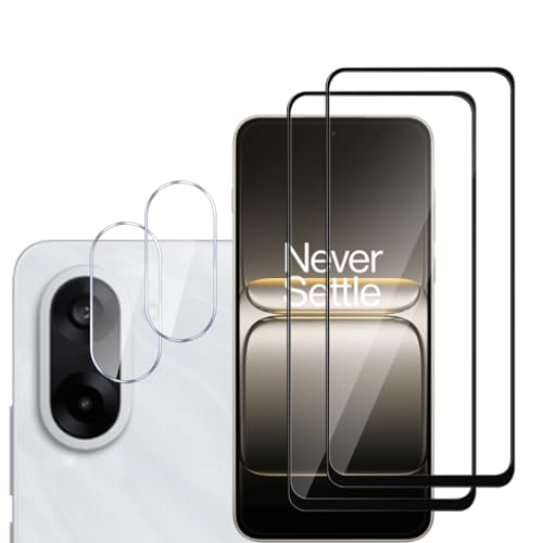 MGUEIAO [2+2 Stück kompatibel mit OnePlus Ace 5 Racing für Displayschutzfolie & Kamera Schutzfolie Linse,HD Displayschutzfolie[9H Härte]-Schwarz von MGUEIAO