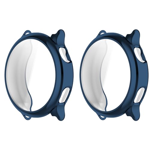 MGUEIAO [2 Stück] Hülle kompatibel mit Garmin VivoActive 6,Stoßabsorbierende Dünn Designte Schutzhülle,Rundum Schutzhülle HD Ultradünne Schutz Case-Blau von MGUEIAO