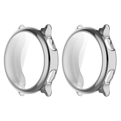 MGUEIAO [2 Stück] kompatibel mit Garmin VivoActive 6 für Hülle,Stoßabsorbierende Dünn Designte Schutzhülle,Rundum Schutzhülle HD Ultradünne Schutz Case-Silber von MGUEIAO