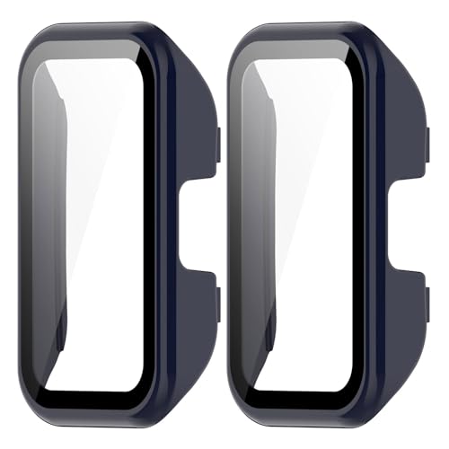 MGUEIAO [2 Stück] kompatibel mit Huawei Band 10 für Hülle,Hülle Mit Displayschutz,Hard PC Rundum Displayschutz Schutz Case für Huawei Band 10-Blau von MGUEIAO