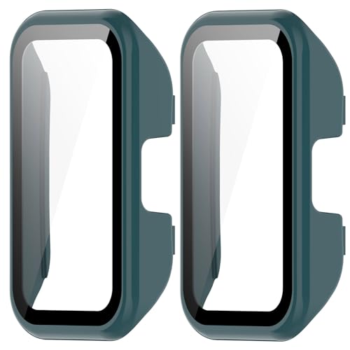MGUEIAO [2 Stück] kompatibel mit Huawei Band 10 für Hülle,Hülle Mit Displayschutz,Hard PC Rundum Displayschutz Schutz Case für Huawei Band 10-Grün von MGUEIAO