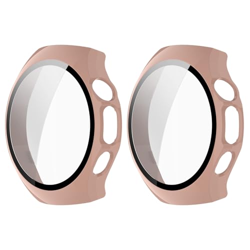 MGUEIAO [2 Stück kompatibel mit Huawei Watch 5 42mm für Hülle,Hülle Mit Displayschutz,Hard PC Rundum Displayschutz Schutz Case für Huawei Watch 5 42mm-Rosa MGUEIAO [2 Stück kompatibel mit Huawei Watch 5 42mm für Hülle,Hülle Mit Displayschutz,Hard PC Rundum Displayschutz Schutz Case für Huawei Watch 5 42mm-Rosa von MGUEIAO