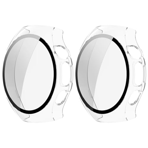 MGUEIAO [2 Stück] kompatibel mit Huawei Watch 5 42mm für Hülle,Hülle Mit Displayschutz,Hard PC Rundum Displayschutz Schutz Case für Huawei Watch 5 42mm-Transparent von MGUEIAO