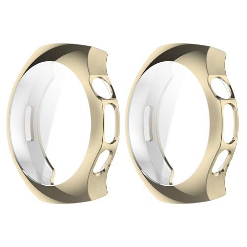 MGUEIAO [2 Stück kompatibel mit Huawei Watch 5 42mm für Hülle,Stoßabsorbierende Dünn Designte Schutzhülle,Rundum Schutzhülle HD Ultradünne Schutz Case-Gold MGUEIAO [2 Stück kompatibel mit Huawei Watch 5 42mm für Hülle,Stoßabsorbierende Dünn Designte Schutzhülle,Rundum Schutzhülle HD Ultradünne Schutz Case-Gold von MGUEIAO