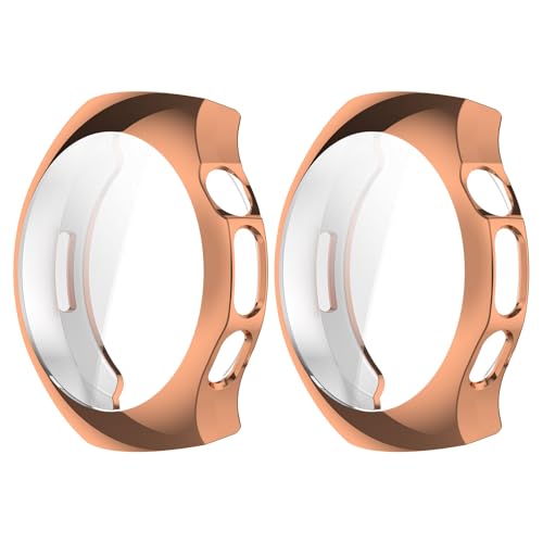 MGUEIAO [2 Stück kompatibel mit Huawei Watch 5 46mm für Hülle,Stoßabsorbierende Dünn Designte Schutzhülle,Rundum Schutzhülle HD Ultradünne Schutz Case-Roségold MGUEIAO [2 Stück kompatibel mit Huawei Watch 5 46mm für Hülle,Stoßabsorbierende Dünn Designte Schutzhülle,Rundum Schutzhülle HD Ultradünne Schutz Case-Roségold von MGUEIAO