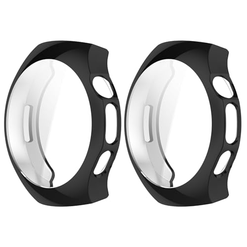 MGUEIAO [2 Stück kompatibel mit Huawei Watch 5 46mm für Hülle,Stoßabsorbierende Dünn Designte Schutzhülle,Rundum Schutzhülle HD Ultradünne Schutz Case-Schwarz MGUEIAO [2 Stück kompatibel mit Huawei Watch 5 46mm für Hülle,Stoßabsorbierende Dünn Designte Schutzhülle,Rundum Schutzhülle HD Ultradünne Schutz Case-Schwarz von MGUEIAO