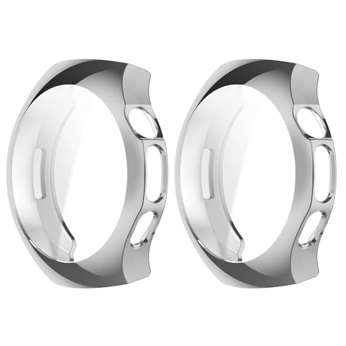 MGUEIAO [2 Stück kompatibel mit Huawei Watch 5 46mm für Hülle,Stoßabsorbierende Dünn Designte Schutzhülle,Rundum Schutzhülle HD Ultradünne Schutz Case-Silber MGUEIAO [2 Stück kompatibel mit Huawei Watch 5 46mm für Hülle,Stoßabsorbierende Dünn Designte Schutzhülle,Rundum Schutzhülle HD Ultradünne Schutz Case-Silber von MGUEIAO