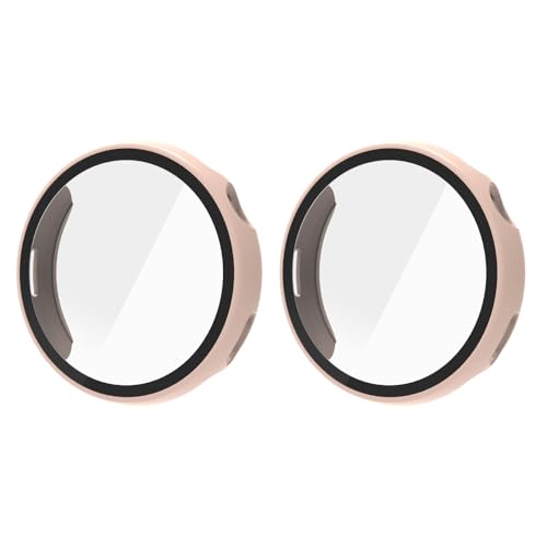 MGUEIAO [2 Stück] kompatibel mit VIVO Watch 5 für Hülle,Hülle Mit Displayschutz,Hard PC Rundum Displayschutz Schutz Case für VIVO Watch 5-Rosa von MGUEIAO