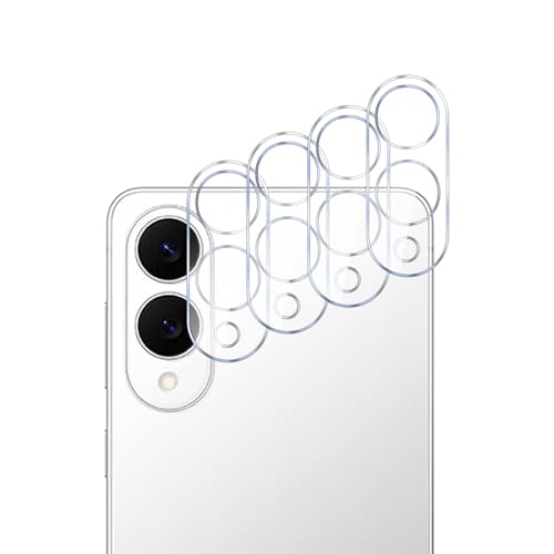 MGUEIAO [4 Stück Kamera Schutzfolie Linse kompatibel mit Samsung Galaxy S25 Edge,Samsung Galaxy S25 Edge Kamera Schutzfolie Linse,9H Härte,HD Kameraschutz[Anti-Kratzer]-Transparent von MGUEIAO