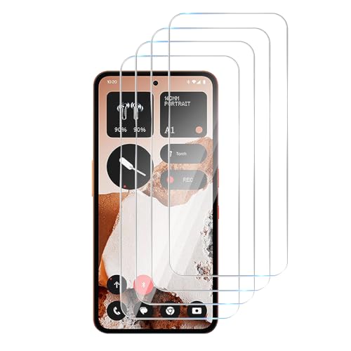 MGUEIAO [4 Stück kompatibel mit Nothing CMF Phone 2 Pro für Gehärtetem Displayschutzfolie,Displayschutzfolie,Nothing CMF Phone 2 Pro Schutzfolie,HD Displayschutzfolie-Transparent von MGUEIAO