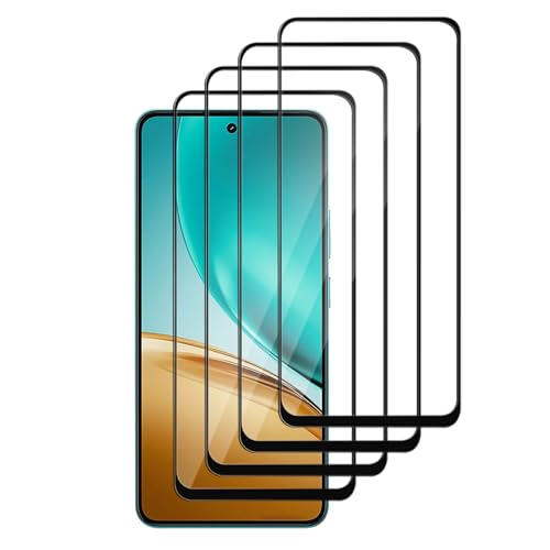 MGUEIAO [4 Stück kompatibel mit Realme 14T für Gehärtetem Displayschutzfolie,Displayschutzfolie,Realme 14T Schutzfolie,HD Displayschutzfolie-Schwarz von MGUEIAO