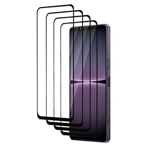 MGUEIAO [4 Stück kompatibel mit Sony Xperia 1 VII für Gehärtetem Displayschutzfolie,Displayschutzfolie,Sony Xperia 1 VII Schutzfolie,HD Displayschutzfolie-Schwarz von MGUEIAO