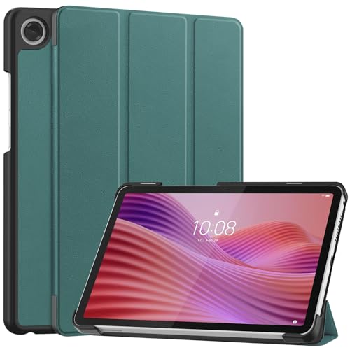 MGUEIAO Hülle Kompatibel mit Lenovo Tab One 8.7 inch,Standfunktion Schlanke PU Leder Telefontasche mit Dreifachem Standfuß [Sturzsicher]-Grün von MGUEIAO