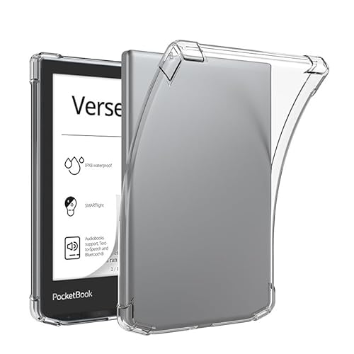 MGUEIAO Kompatibel mit Pocketbook Verse Lite (6 inch) für Hülle,Silikon Weiches Leder TPU Stoßfest Leichtes Gehäuse-Transparent von MGUEIAO