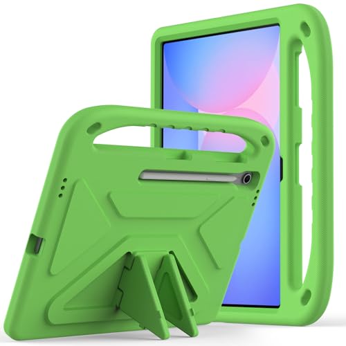 MGUEIAO Kompatibel mit Samsung Galaxy Tab S10 FE Plus für Hülle,Stoßfest Robust Kind Schutzhülle,Robuste Ganzkörper Schutzhülle für Samsung Galaxy Tab S10 FE Plus-Grün MGUEIAO Kompatibel mit Samsung Galaxy Tab S10 FE Plus für Hülle,Stoßfest Robust Kind Schutzhülle,Robuste Ganzkörper Schutzhülle für Samsung Galaxy Tab S10 FE Plus-Grün von MGUEIAO