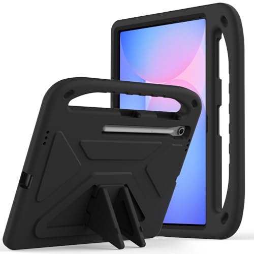 MGUEIAO Kompatibel mit Samsung Galaxy Tab S10 FE Plus für Hülle,Stoßfest Robust Kind Schutzhülle,Robuste Ganzkörper Schutzhülle für Samsung Galaxy Tab S10 FE Plus-Schwarz MGUEIAO Kompatibel mit Samsung Galaxy Tab S10 FE Plus für Hülle,Stoßfest Robust Kind Schutzhülle,Robuste Ganzkörper Schutzhülle für Samsung Galaxy Tab S10 FE Plus-Schwarz von MGUEIAO