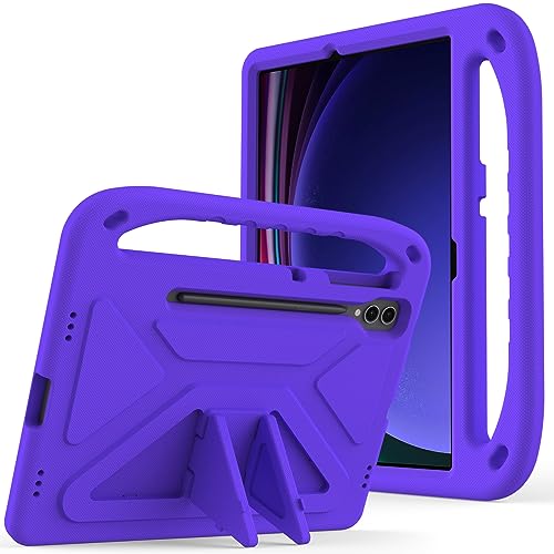 MGUEIAO Kompatibel mit Samsung Galaxy Tab S9/S10 Plus für Hülle,Stoßfest Robust Kind Schutzhülle,Robuste Ganzkörper Schutzhülle für Samsung Galaxy Tab S9/S10 Plus-Lila von MGUEIAO