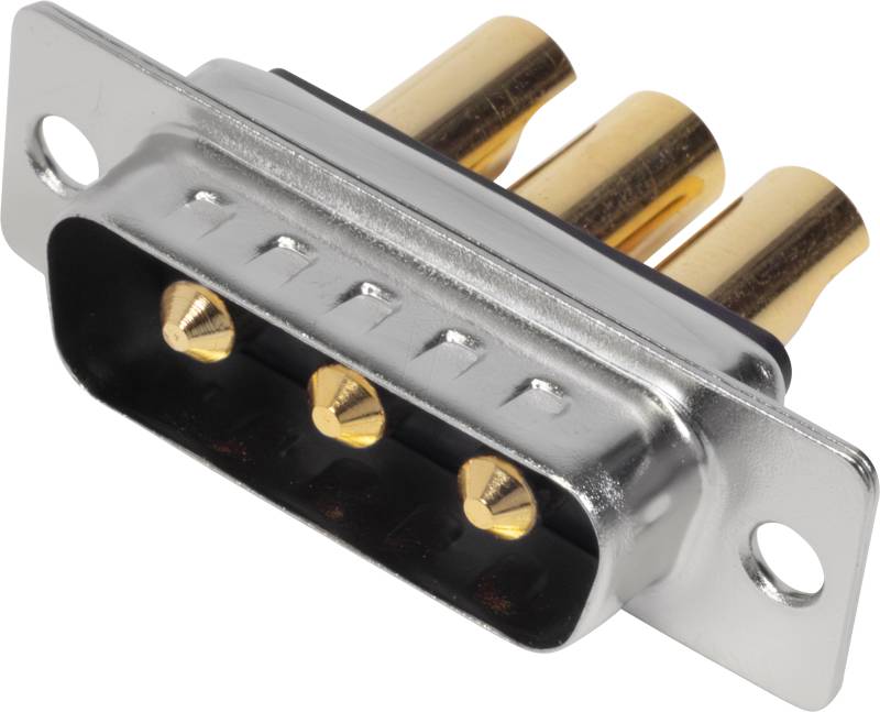MHCDS3W3P4 - D-SUB-Koax Stecker für Mischbestückung, 3W3, gerade von MH CONNECTORS
