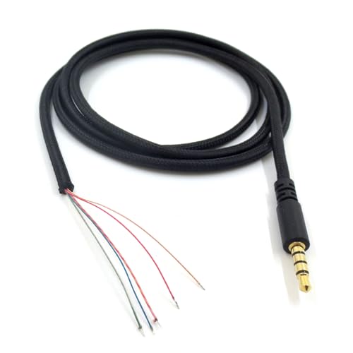 Flexible 1 5 M Headsets Kabel Für Kopfhörer Verbessern Die Haltbarkeit Und Klang Eindeutig Überlegener Nylondraht Sich Nicht Verheddert von MHADBKH