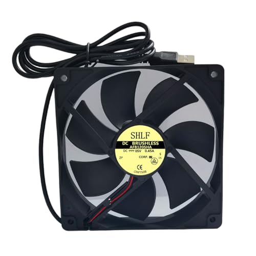 MHADBKH USB Computerlüfter 12 cm 4 7 Zoll Niedriggeräusches Bürstenloser Motorhülle Router Kühllüfter 12025 von MHADBKH