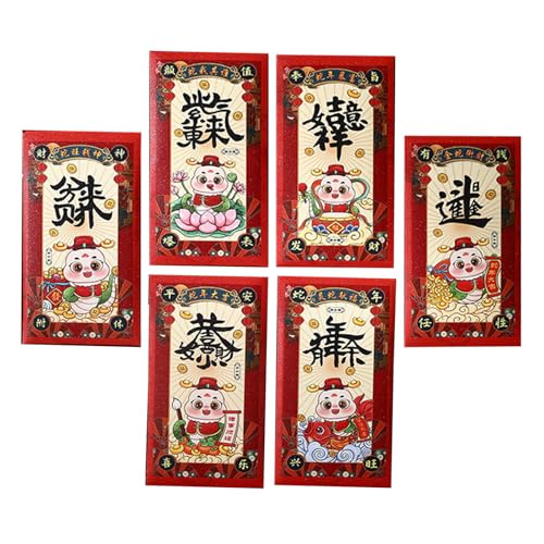 Packung Von 6 2025 Schlangen Neujahr Geldhülle Schöne Cartoon Schlangengeldumschläge Ornament Für 2025 Festival Anlass von MHADBKH