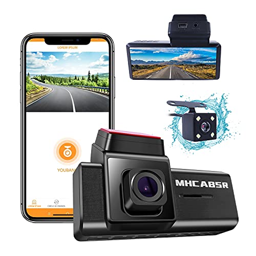WiFi Dashcam, MHCABSR Fahrrekorder Autokamera 1080P Front- und Rückfahr Kamera Armaturenbrett mit APP, Nachtsicht, Bewegungserkennung, Loop-Aufnahme WiFi Dashcam, MHCABSR Fahrrekorder Autokamera 1080P Front- und Rückfahr Kamera Armaturenbrett mit APP, Nachtsicht, Bewegungserkennung, Loop-Aufnahme von MHCABSR