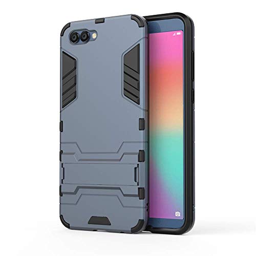 Huawei Honor View 10 Hülle/Huawei Honor V10 Hülle, MHHQ Hybrid 2in1 TPU+PC Schutzhülle Rugged Armor Case Cover Dual Layer Bumper Backcover mit Ständer für Huawei Honor View 10-Black Plus Gray von MHHQ