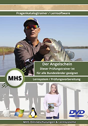 Angelschein - Lerntrainer - Fragenkatalogtrainer - Für alle Bundesländer geeignet - MacOS-DVD-Version von MHS