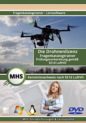 Drohnenlizenz - Fragenkatalogtrainer zur Prüfungsvorbereitung nach §21d LuftVO - MacOS-DVD von MHS