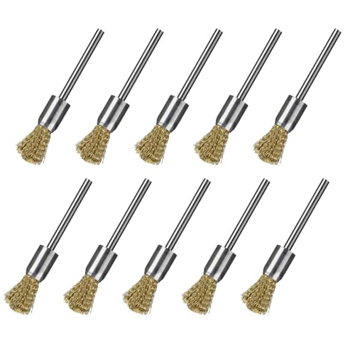 Mini Messingbürste, 10 Stück Drahtbürste Bohrmaschine Klein Stahlbürste Akkuschrauber 3mm Poliere Reinigung Metallbürste Set für DIY Schleifen Reinigen Entkalken und Entgraten Mini Messingbürste, 10 Stück Drahtbürste Bohrmaschine Klein Stahlbürste Akkuschrauber 3mm Poliere Reinigung Metallbürste Set für DIY Schleifen Reinigen Entkalken und Entgraten von MHYMX