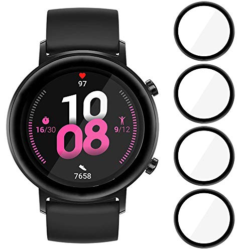 MI-KOU 【4 Stück Schutzfolie kompatibel mit Huawei Watch GT2 42 mm, [Kratzfest], [blasenfrei], [einfache Anwendung], [weiche Schutzfolie], [Vollständige Abdeckung] von MI-KOU